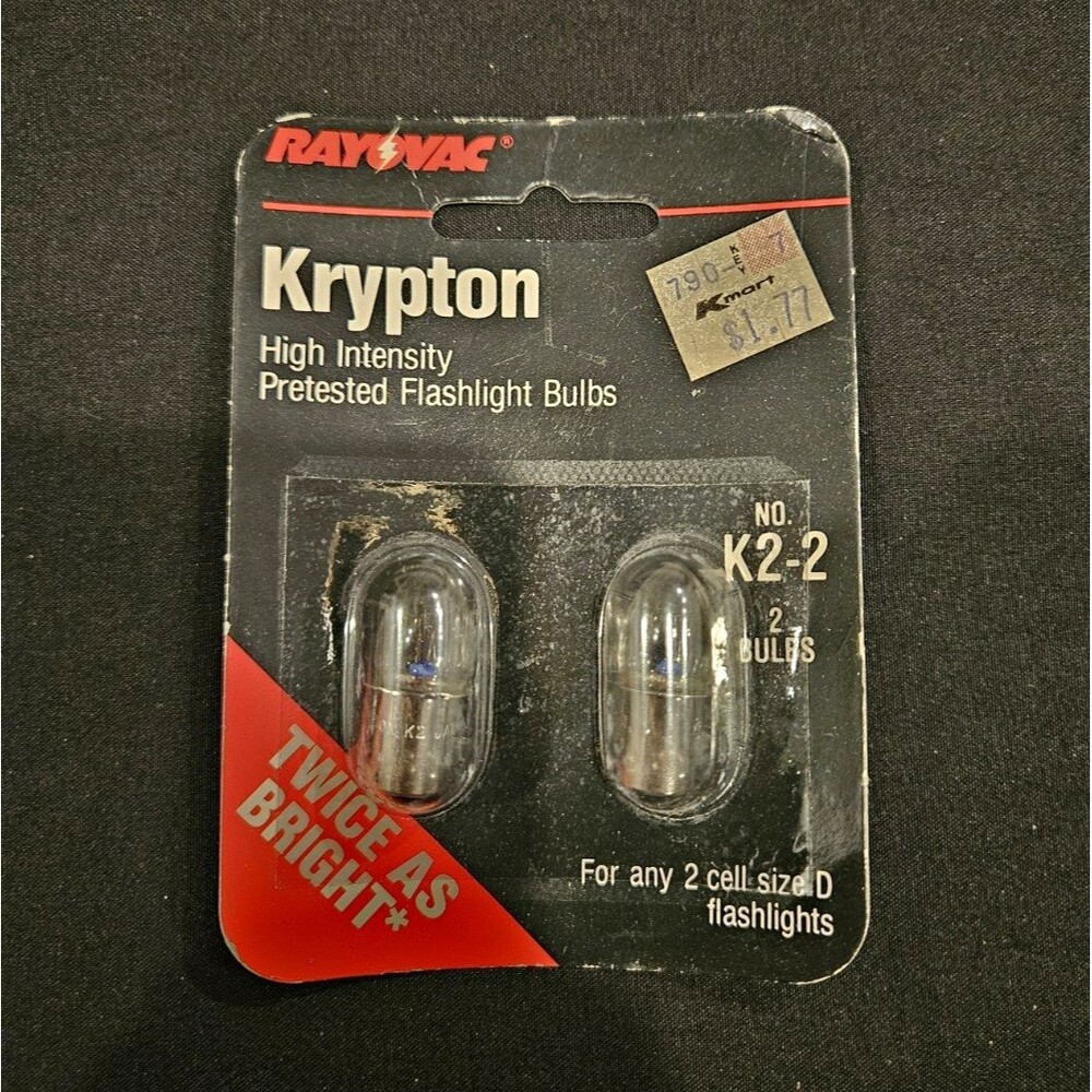 Rayovac Krypton High Intensity Pretested Flashlight Bulb K2-2 2-Pack